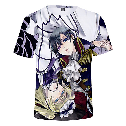 

Inspired by Black Butler Cosplay Anime Cartoon 100% Polyester 3D Harajuku Graphic Kawaii T-shirt For Women's / Men's