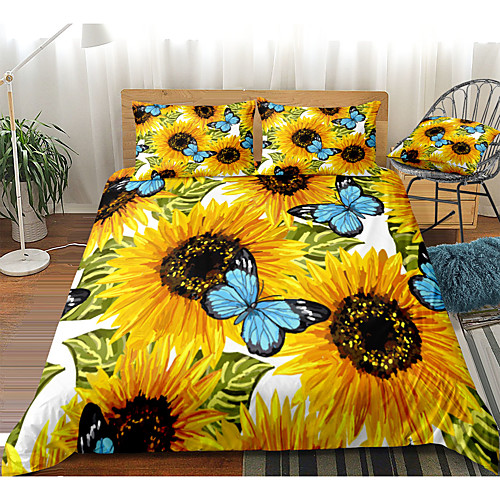

Duvet Cover Sets 3 Piece Rayon / Polyester 3D Rainbow Reactive Print Bohemian Style