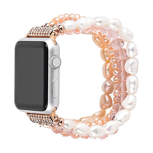 

Smart Watch Band for Apple iWatch 1 pcs Jewelry Design Elastic Beaded Replacement Wrist Strap for Apple Watch Series SE / 6/5/4/3/2/1