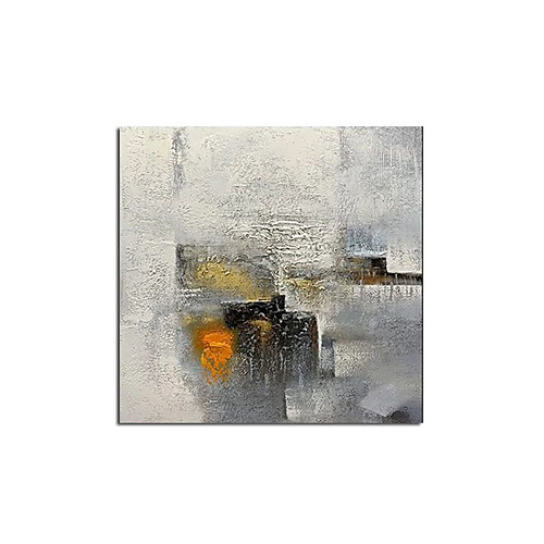 

Oil Painting Handmade Hand Painted Wall Art Contemporary Minimalist Black and White Orange Abstract Home Decoration Decor Rolled Canvas No Frame Unstretched