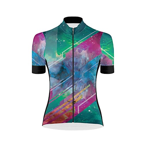 

21Grams Women's Short Sleeve Cycling Jersey Summer Spandex Polyester Red Gradient Bike Top Mountain Bike MTB Road Bike Cycling Quick Dry Breathable Back Pocket Sports Clothing Apparel / Athleisure