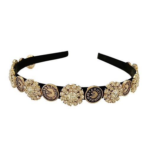 

baroque hair accessories style retro rhinestone flowers coin clock temperament headband trend hair accessories elegant headdress