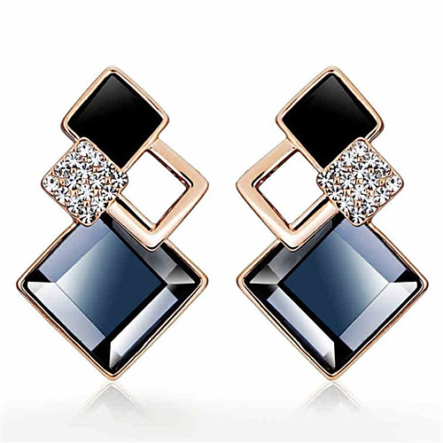 

Women's Stud Earrings Earrings Classic Fashion Romantic Punk Trendy Cute Sweet Rose Gold Plated Earrings Jewelry Blue / Champagne For Street Gift Date Birthday Festival 1 Pair