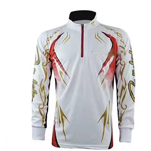 

CAWANFLY Men's Fishing Jacket Outdoor Long Sleeve UPF50 Quick Dry Waterproof Zipper Breathable UV Protection Jacket Top Autumn / Fall Spring Summer Athleisure Fishing Camping & Hiking Red / black