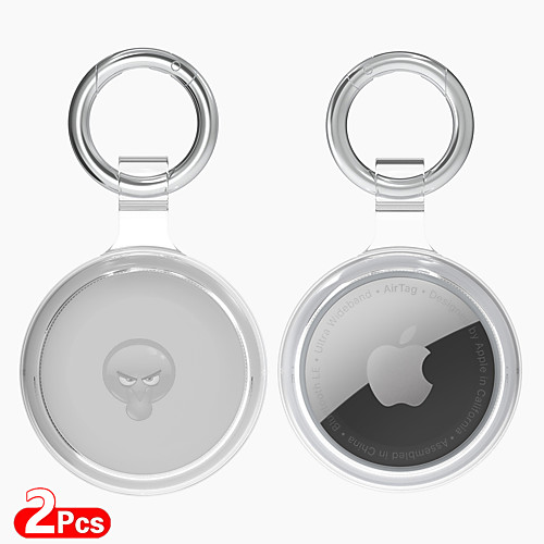 

2Pcs Protective Case For Airtags Key Finder Cover with Keychain Anti-Lost Locator Tracker Cover For Apple Airtags Keychain Accessory