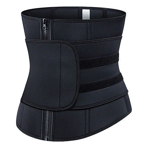 

Corset Women's Polyester Shapewear Underbust Corset Zipper Black XS