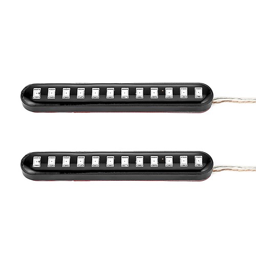 

OTOLAMPARA 3 inches 6W Motorcycle Flowing LED Turn Signal Lights Stick Easy Installation IP68 Waterproof Motorcycle Signal Strip Lights Amber 2pcs