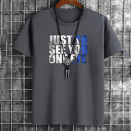 

Men's Unisex Tee T shirt Hot Stamping Graphic Prints Letter Plus Size Print Short Sleeve Casual Tops Cotton Basic Fashion Designer Big and Tall White Black Khaki