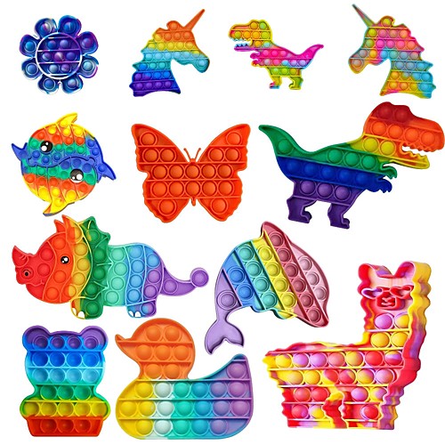 

3 pcs Animal Push Its It Push Pop Fidget Toys for Children Kawaii Dimple Figet Toy Kids Poppit Antistress Bubble Best Birthday Gift 2021