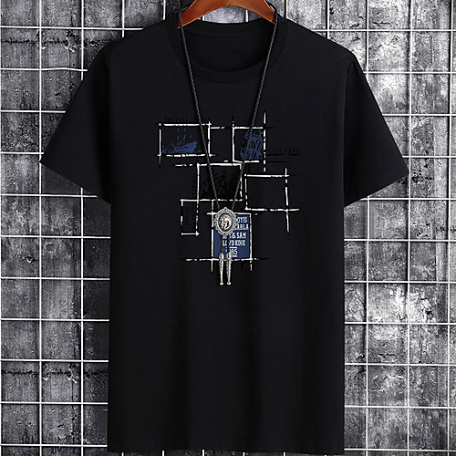 

Men's Unisex Tee T shirt Hot Stamping Graphic Prints Box Plus Size Zero two Print Short Sleeve Casual Tops Cotton Basic Designer Big and Tall White Black Gray