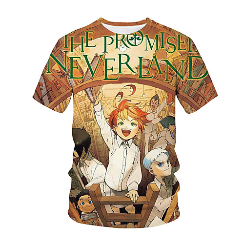 

Inspired by The Promised Neverland Cosplay Anime Cartoon 100% Polyester 3D Harajuku Graphic Kawaii T-shirt For Women's / Men's