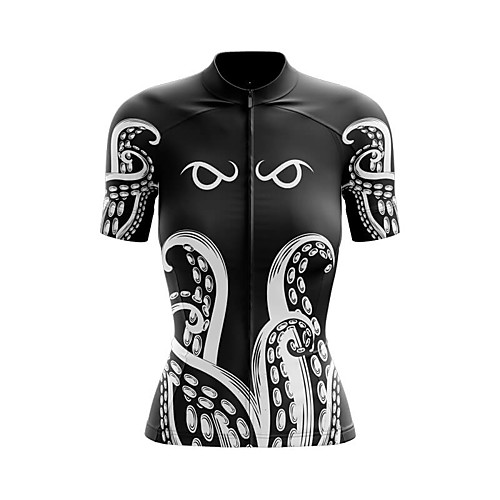 

21Grams Women's Short Sleeve Cycling Jersey Summer Spandex Black Animal Bike Top Mountain Bike MTB Road Bike Cycling Sports Clothing Apparel / Stretchy / Athleisure