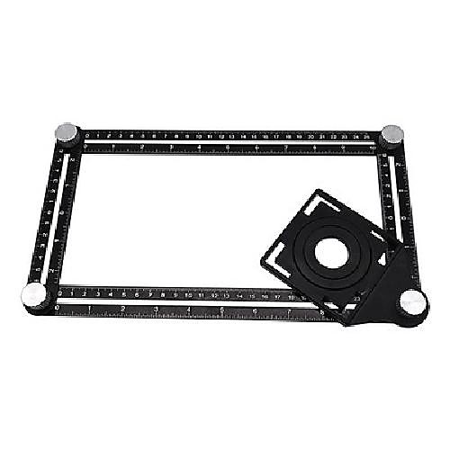 

aluminum alloy six-fold ruler ceramic tile hole locator mason paving floor tiles glass universal hole punching wholesale artifact
