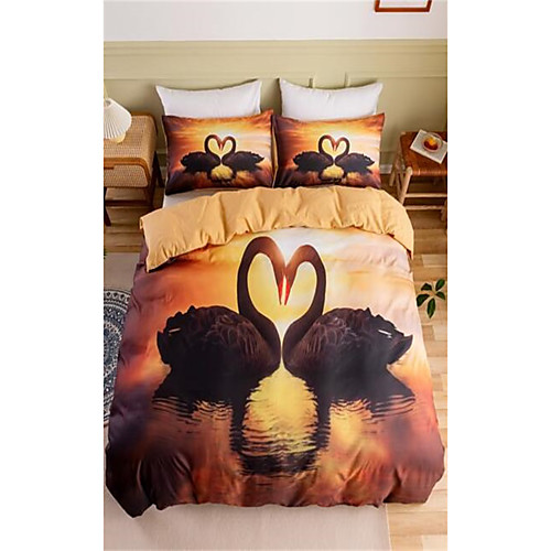 

3-Piece Duvet Cover Set Hotel Bedding Sets Comforter Cover with Soft Lightweight Microfiber Include 1 Duvet Cover 2 Pillowcases for Double/Queen/King(1 Pillowcase for Twin/Single)