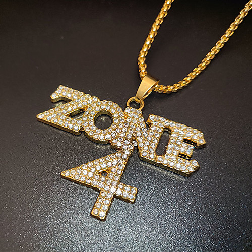 

Hip Hop Chain Letter Alloy Gold 75 cm Necklace Jewelry For Gift