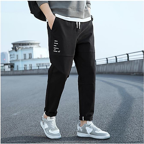 

Men's Cargo Casual / Sporty Chinos Tactical Cargo Pants Patchwork Black Khaki Gray