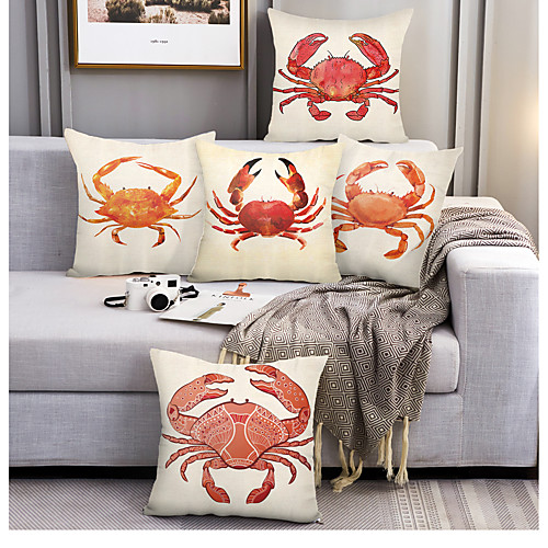 

Ocean Crabs Double Side Cushion Cover 1PC Soft Decorative Square Throw Pillow Cover Cushion Case Pillowcase for Bedroom Livingroom Superior Quality Machine Washable Outdoor Cushion for Sofa Couch Bed Chair