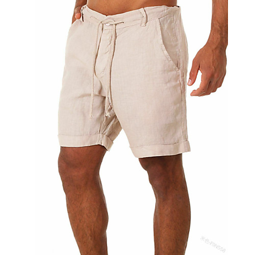 

Men's Stylish Shorts Breathable Outdoor Loose Daily Holiday Bootcut Shorts Pants Solid Color Short Classic Pocket Patchwork Blue Khaki Green White / Summer / Drawstring