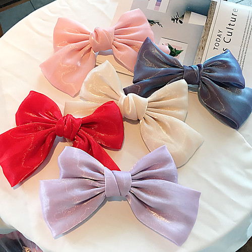 

Women's Pearlescent Bow Hair Clips Back Clip Hair Clips Hair Accessories 1pc