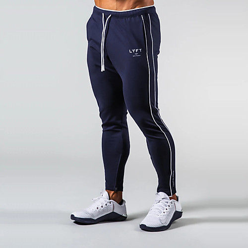 

Men's Casual / Sporty Sports Outdoor Sports Sport Casual Pants Sweatpants Pants Letter Full Length Print Black Grey Navy Blue