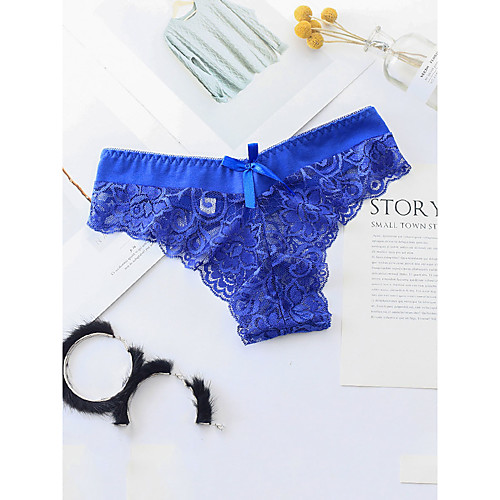 

Women's Lace / Bow Brief Micro-elastic Low Waist 1 PC Purple One-Size