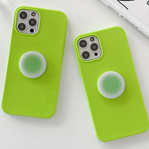 

Phone Case For Apple Back Cover iPhone 12 Pro Max 11 SE 2020 X XR XS Max 8 7 Shockproof Dustproof with Stand Solid Colored TPU