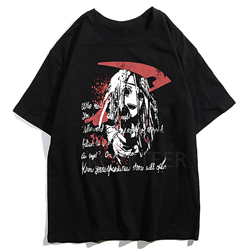 

Inspired by Angels of Death Cosplay Anime Cartoon Polyester / Cotton Blend Print Harajuku Graphic Kawaii T-shirt For Women's / Men's