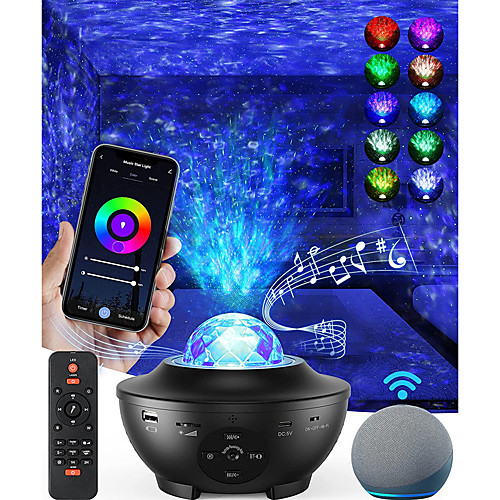 

Star Projector Galaxy Projector Sky Night Light Working with Smart App & Alexa Google Assistant 10 Color Music Starry Light