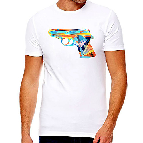 

Men's Unisex Tee T shirt Hot Stamping Graphic Graphic Prints Plus Size Print Short Sleeve Casual Tops Cotton Basic Designer Big and Tall White