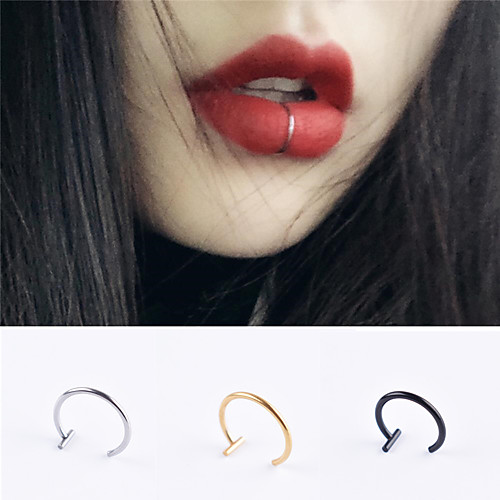 

Labret / Lip Piercings / Lip Ring Simple Fashion European Women's Body Jewelry For Halloween Street Stainless Steel A Grade ABS Gold 3 PCS