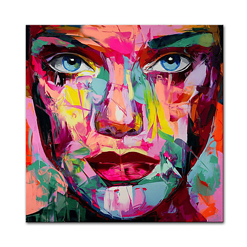 

Oil Painting Handmade Hand Painted Wall Art Mintura Modern Abstract Face Home Decoration Decor Rolled Canvas No Frame Unstretched