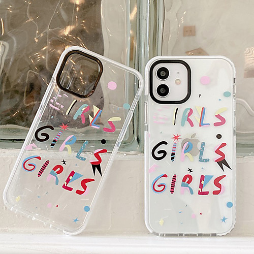 

Phone Case For Apple Back Cover iPhone 12 Pro Max 11 SE 2020 X XR XS Max 8 7 Shockproof Dustproof Transparent Flower TPU