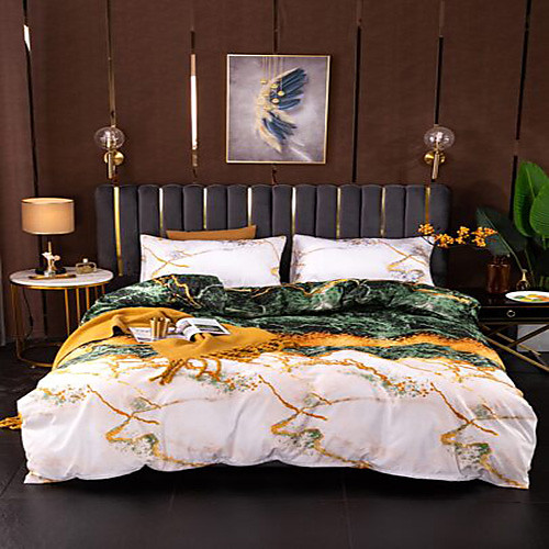 

3-Piece Duvet Cover Set Hotel Bedding Sets Comforter Cover with Soft Lightweight Microfiber Include 1 Duvet Cover 2 Pillowcases for Double/Queen/King(1 Pillowcase for Twin/Single)
