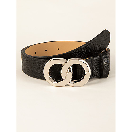 

Women's Waist Belt Corporate Clothing Festival Black Belt Solid Color
