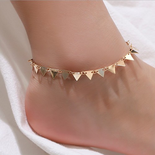 

Anklet Stylish Simple Punk Women's Body Jewelry For Street Holiday Geometrical Alloy Silver Gold 1 PC