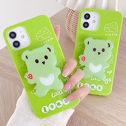 

Phone Case For Apple Back Cover iPhone 12 Pro Max 11 SE 2020 X XR XS Max 8 7 Shockproof Dustproof with Stand Cartoon TPU