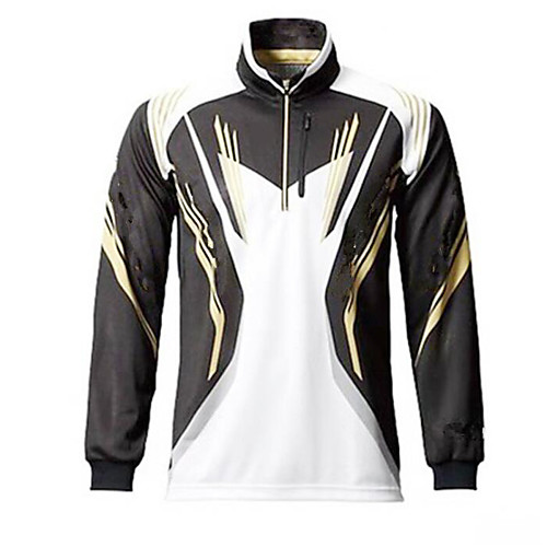 

CAWANFLY Men's Fishing Jacket Outdoor Long Sleeve UPF50 Quick Dry Waterproof Zipper Breathable UV Protection Jacket Top Autumn / Fall Spring Summer Athleisure Fishing Camping & Hiking Red / black