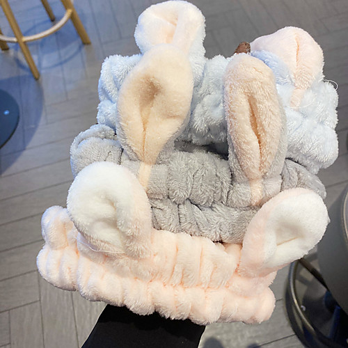 

Rabbit Ear Hairband With Face Wash Girls Face Makeup Headband With Hairband