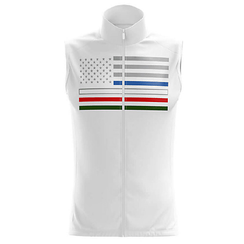 

21Grams Women's Sleeveless Cycling Jersey Summer Spandex Polyester White Stars Bike Jersey Top Mountain Bike MTB Road Bike Cycling Quick Dry Moisture Wicking Breathable Sports Clothing Apparel