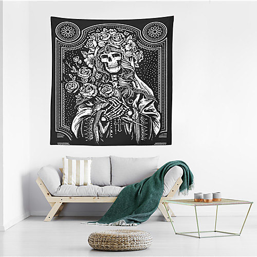 

Skull Wall Tapestry Art Decor Blanket Curtain Hanging Home Bedroom Living Room Decoration Polyester