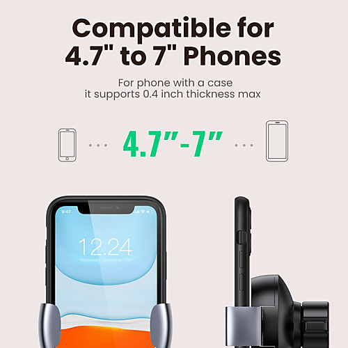 

UGREEN Phone Holder Stand Mount Car Car Holder Gravity Type Silicone Aluminum Alloy Phone Accessory iPhone 12 11 Pro Xs Xs Max Xr X 8 Samsung Glaxy S21 S20 Note20
