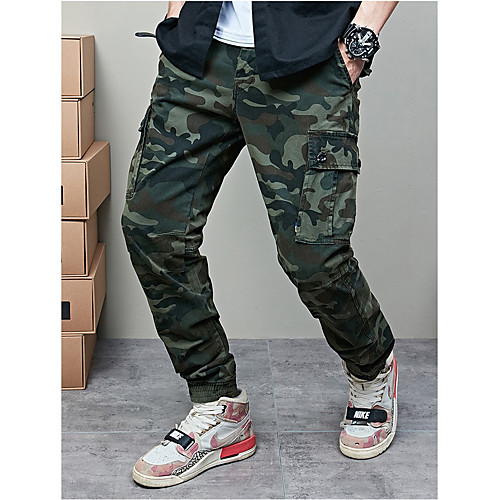 

Men's Cargo Pants Tactical Cargo Pants Camouflage Full Length Deep Blue Army green camouflage Camouflage khaki Wine