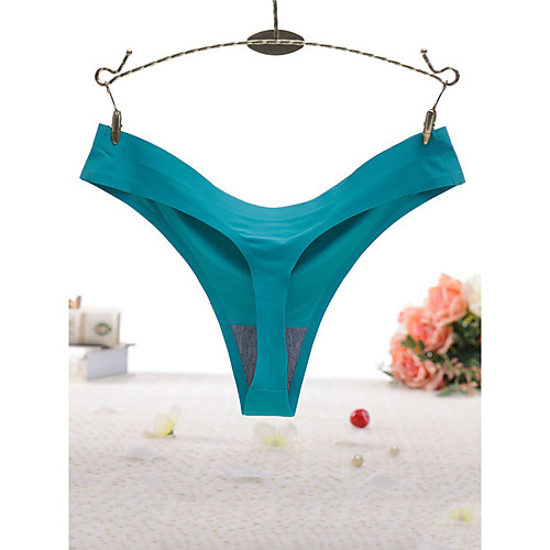 

Women's Lace Brief Micro-elastic Low Waist 1 PC Khaki One-Size