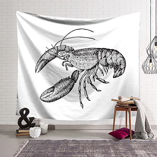 

Lobster Wall Tapestry Art Decor Blanket Curtain Hanging Home Bedroom Living Room Decoration Polyester