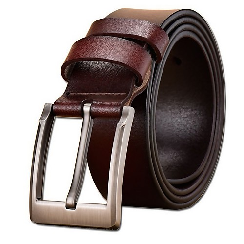 

Men's Wide Belt Leather Belt Solid Colored