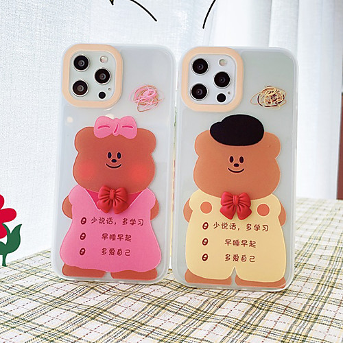 

Phone Case For Apple Back Cover iPhone 12 Pro Max 11 SE 2020 X XR XS Max 8 7 Shockproof Dustproof Transparent Animal TPU