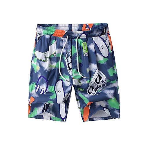 

Men's Chino Boho Outdoor Loose Chinos Bermuda shorts Pants Graphic Prints Short Blue Khaki