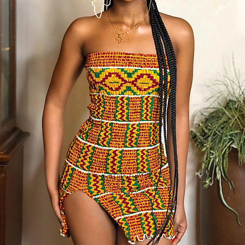 

Women's Wrap Dress Short Mini Dress color Sleeveless Name Brand Style Printing Summer Sexy 2021 S M L