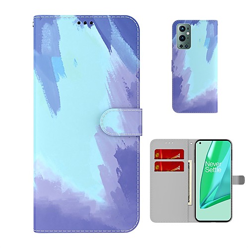 

Watercolor Series Wallet Phone Case For OnePlus Nord N10 OnePlus Nord N100 OnePlus 9 Pro Magnetic Flip Wallet Case with Card Holder Kickstand Full Body Protective Cover