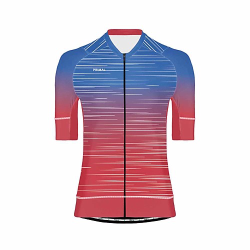 

21Grams Women's Short Sleeve Cycling Jersey Summer Spandex RedBlue Gradient Bike Top Mountain Bike MTB Road Bike Cycling Quick Dry Sports Clothing Apparel / Athleisure